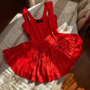 Vanessa Mooney Elizabeth Satin Romper Dress